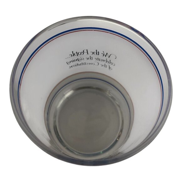 Vintage US Constitution 200th Anniversary We the People Frosted Glass – 1787-198 - Picture 4 of 4